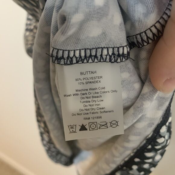 Title Nine Fit Flare Athletic Dream Dress Buttah Fabric Polka Dot Black Large - Picture 9 of 15